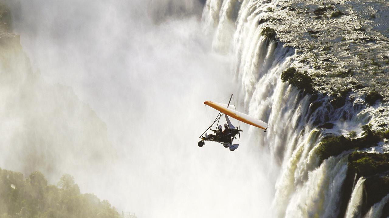 Microlight flight over the Victoria Falls